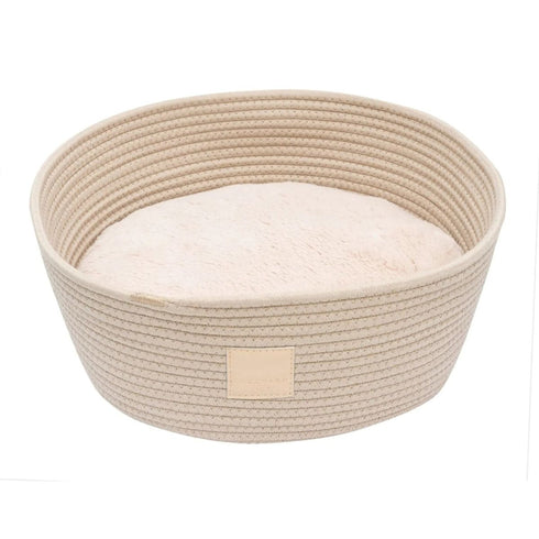 FuzzYard Life Rope Basket Bed Sandstone Poudre Pet & Feed Supply